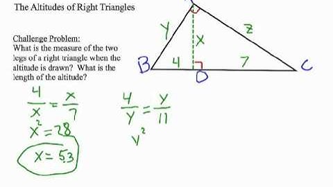 How to Find the Altitude of a Right Triangle