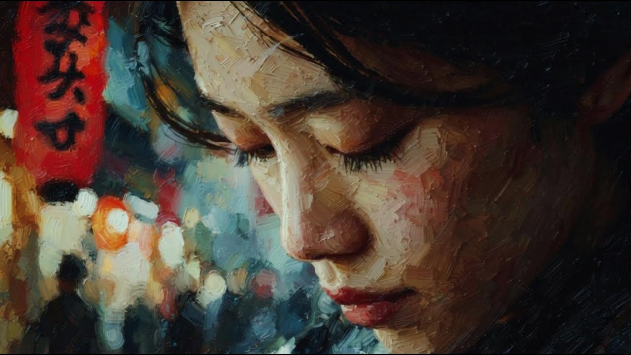 Visual Poem | Old Japanese Street Dusk Silence And | Relaxing Classic Music