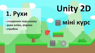 Курс Unity 2D: 1. Рухи - створення персонажу, фізичні властивості, рухи вліво, вправо та стрибки