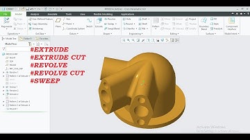 Creo part modeling Exercises tutorial for Beginners. | Creo Model mania Tutorial.