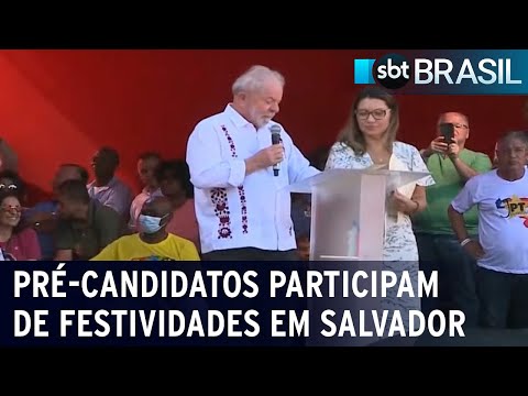 Pré-candidatos à presidência participam de festividades em Salvador | SBT Brasil (02/07/22)