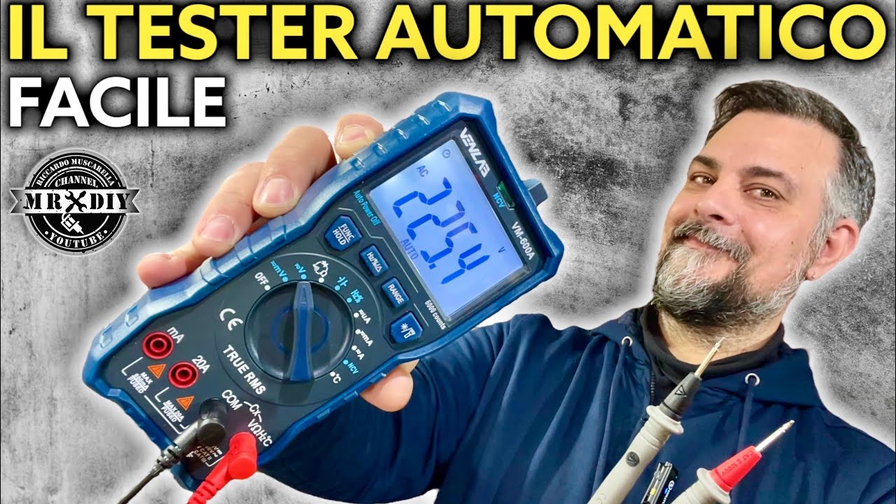 Automatic digital tester. Multimeter for batteries and electric current.  How to use venlab VM 600A 