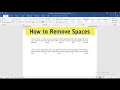 How to solve Extra spacing problem in MS Word || Remove Extra Space between word.