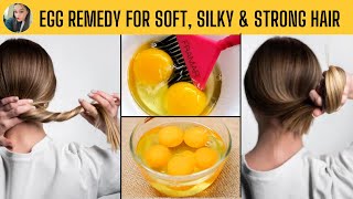 Remedy for New Growth Soft silky & strong Hair with Egg Coconut & more @NilofarBeautyVlogsUSA screenshot 1