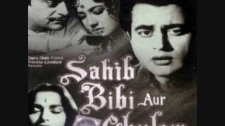 Song ; na jao saiyan chhuda ke baiyan .. movie name: sahib bibi aur
ghulam (1962) साहिब बीबी और गुलाम
singer: geeta dutt music director: hemant kumar lyrics:...