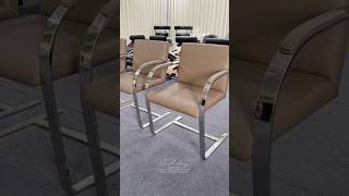 Brno Flat Bar Chair Replica | Solid Stainless Steel + Aniline Leather Done Right #brnochair