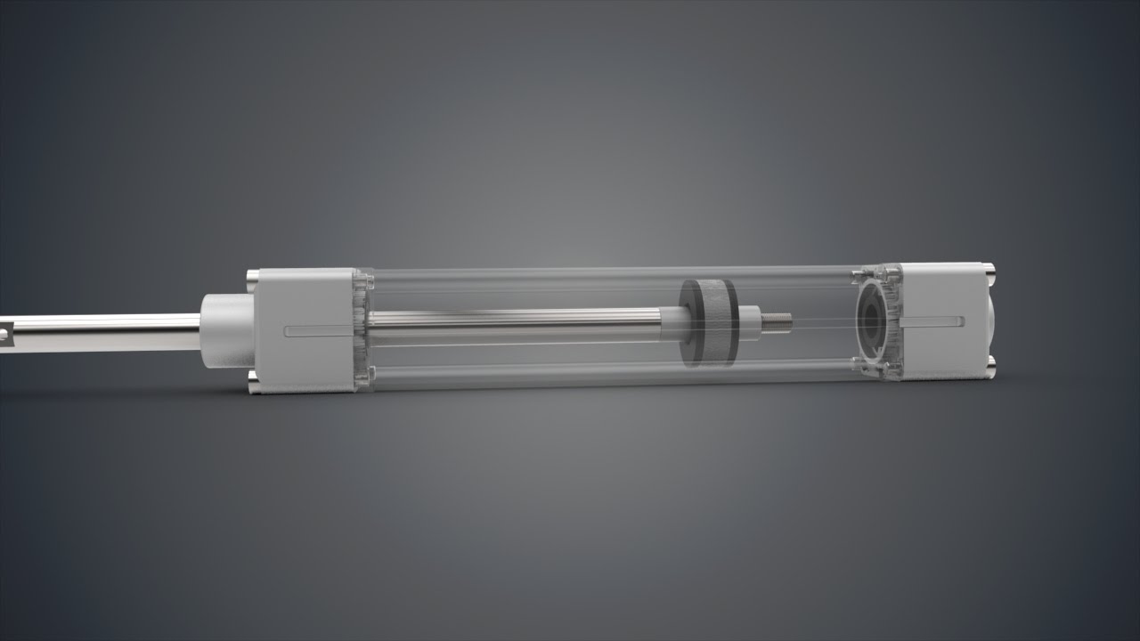 Pneumatic cylinder working 3D animation | cadilight - animation for  technology - YouTube