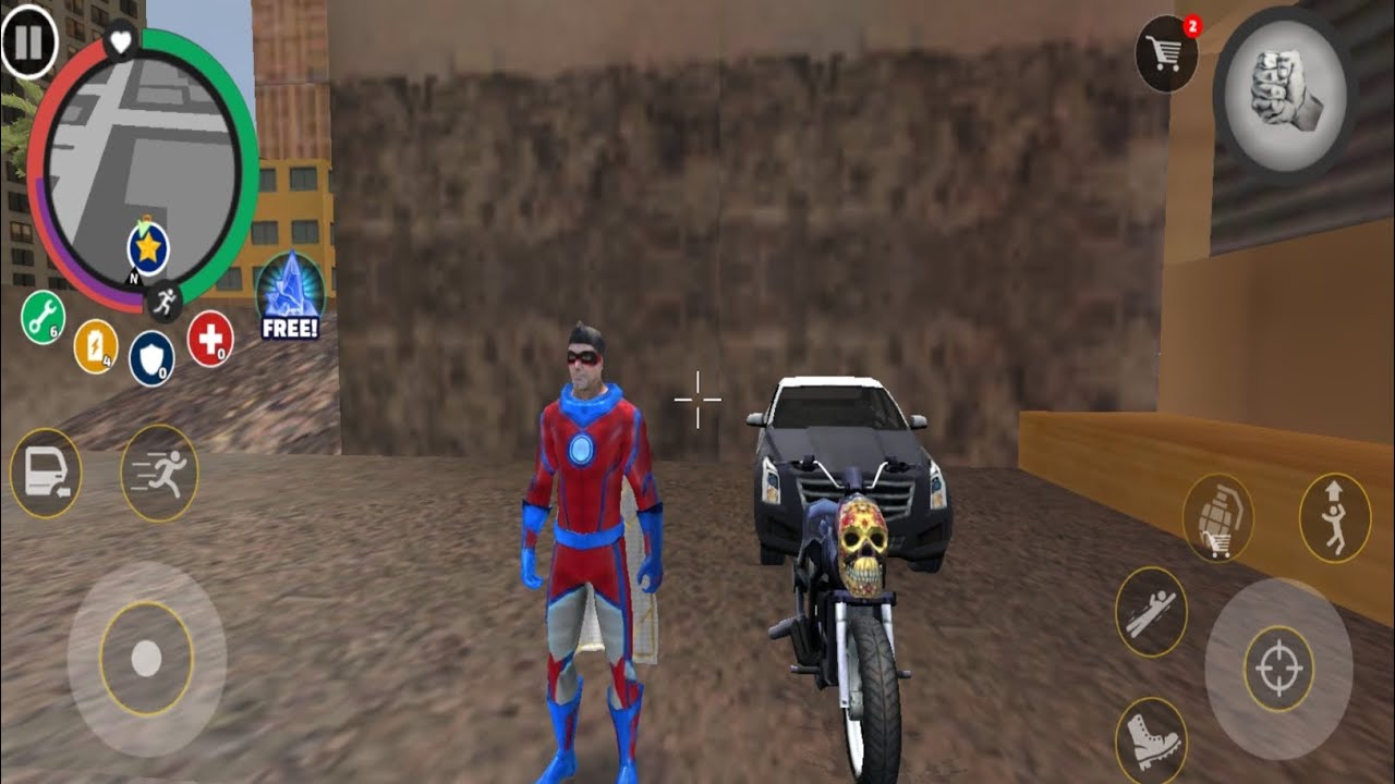 Super hero ki fight Hui police walon se Rope Hero vice town Rope