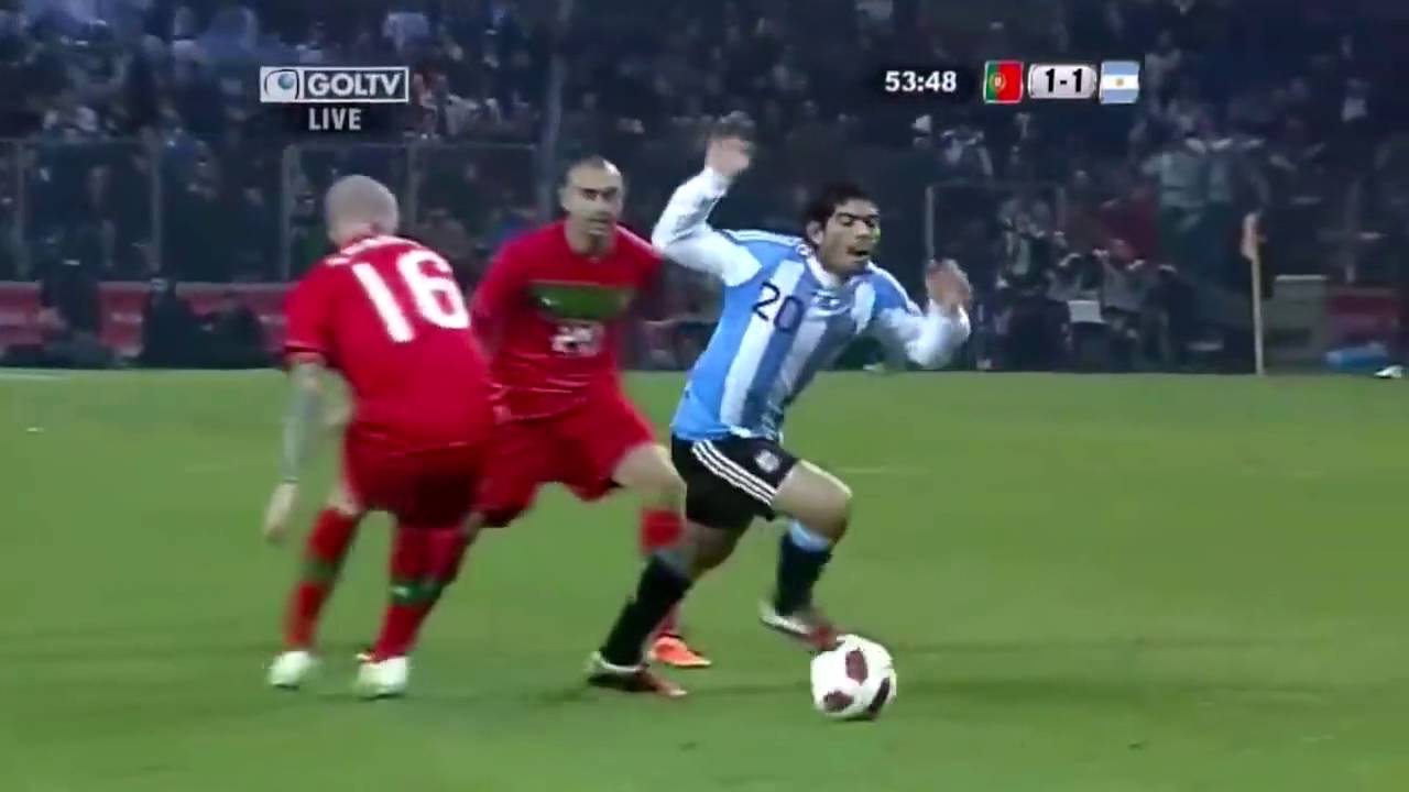 Argentina vs Portugal 2 1 2011 HD 720p English Commentary - YouTube