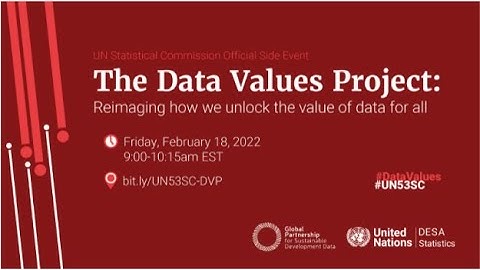 The Data Values Project | UNSC 2022 side event