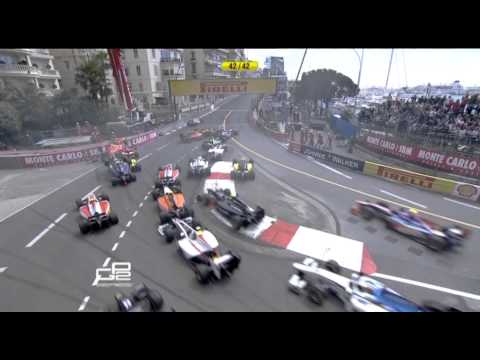 Salida GP2 Monaco 2013 Accidente