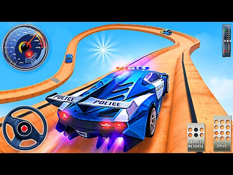 Racing Police Car Stunt Driving Game - Impossible Mega Ramp Rescue Car Drive | Android Gameplay