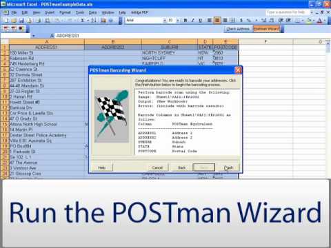 Postal Barcoding with POSTman in Microsoft Excel