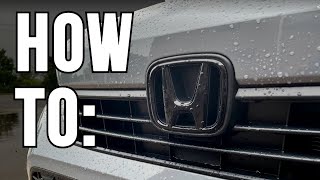 How To INSTALL Black Emblems On Your 2022 HONDA CIVIC (11th Gen)  SUPER EASY!