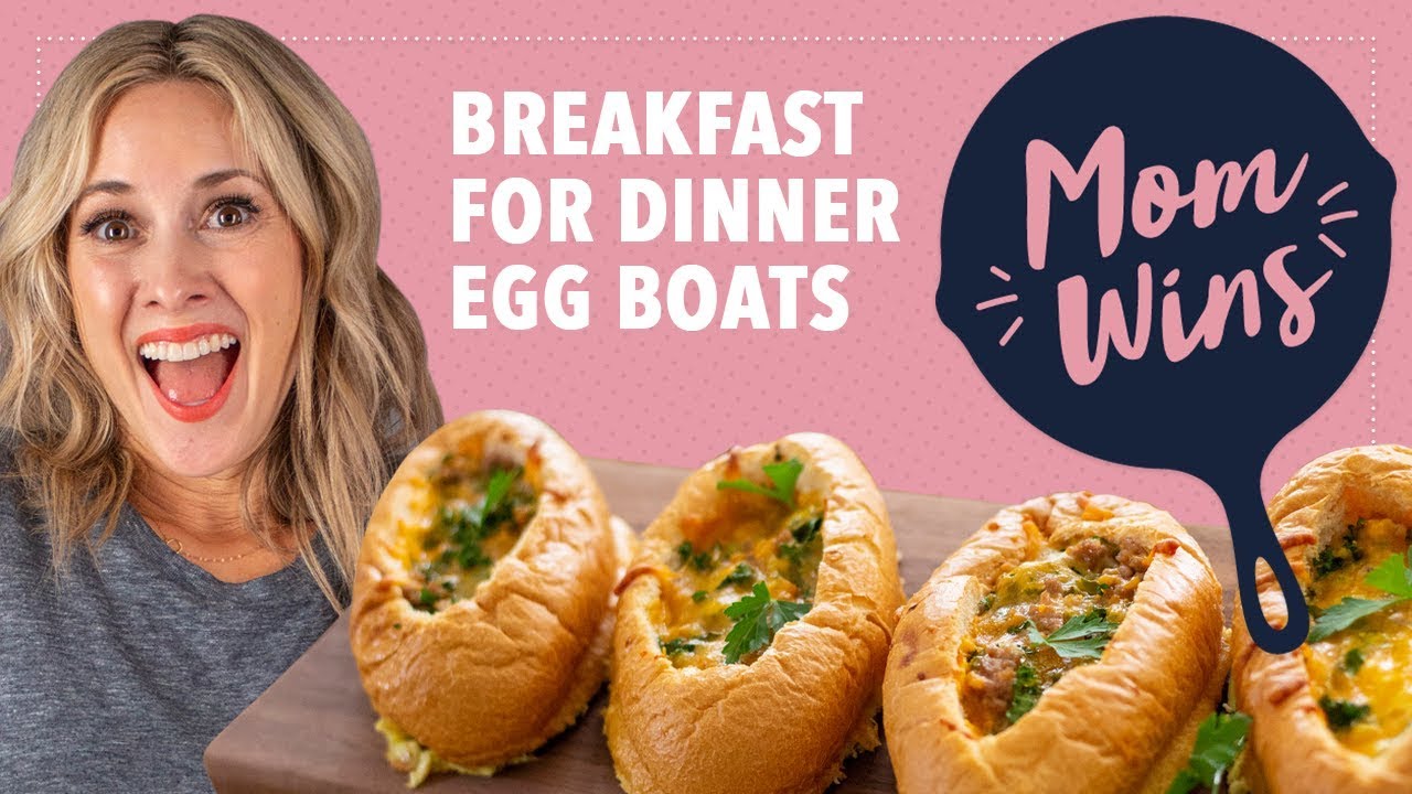 Breakfast-for-Dinner Egg Boats with Bev Weidner | Mom Wins | Food Network