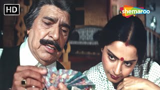 बेटी बाज़ी इतनी ख़राब है की चिकटने से भी कुछ नहीं बनेगा | Madan Puri | Rekha | Dharmendra