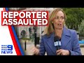 Australian reporter assaulted on live tv in london  nine news australia