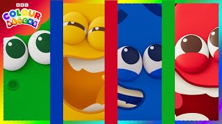 Red, Blue, Yellow & Green | FULL EPISODE Compilation | Kids Learn Colours | Colourblocks