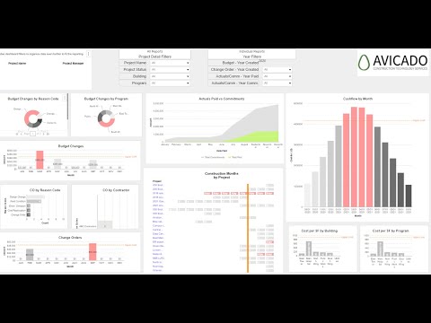 e-Builder Advanced Reporting -  Program Overview Dashboard