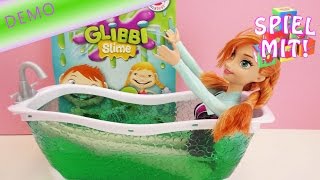Wasser zu Schleim machen! Glibbi Slime Schleim für die Badewanne - Demo mit Frozen Elsa und Anna