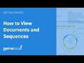 How to view documents and sequences in geneious prime
