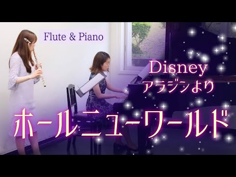 【高音質ver.】【フルート】&【ピアノ】『アラジン』「Whole New World」(ホール ニュー ワールド)【演奏してみた】