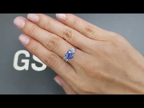 Pastel blue sapphire heart cut 3.00 carats, Madagascar Video  № 4