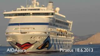 Cruise Ship Aidaaura Arrival At Piraeus Port