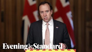 Health Secretary Matt Hancock sets out age priority vaccine plans at Downing St press conference