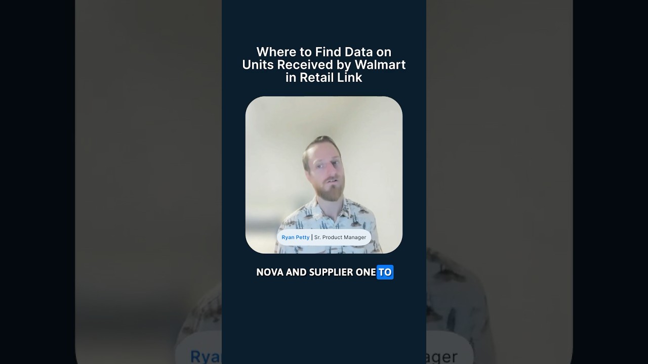 Where to Find Data on Units Received by Walmart in Retail Link