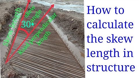 How to calculate the skew length in bridge// skew length calculation