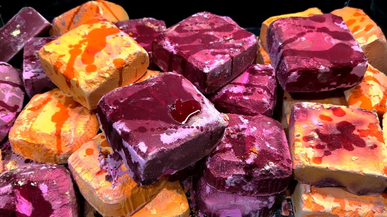 soft and dusty gym chalk blocks،oddly satisfying 