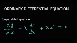 Example 2: First Order ODE || Separating Variable or Separating Equation |Urdu