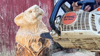 Chainsaw Carving... Full Carve ( Start to End)