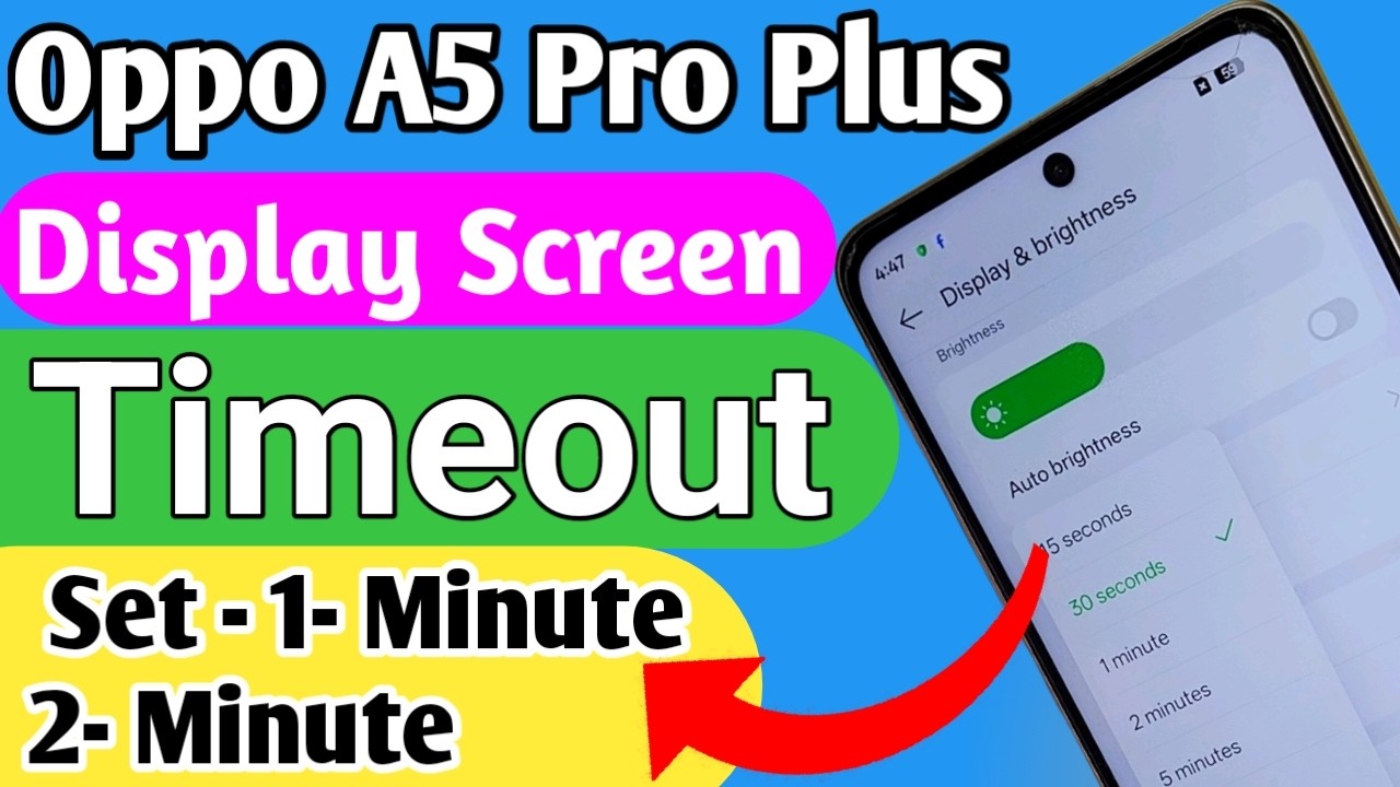 Oppo A5 pro plus Screen Timeout // Display Screen Timeout set - YouTube