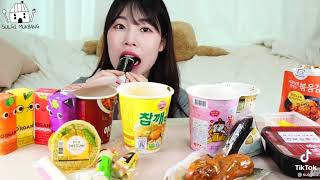 Asmr Mukbangrainbow Dessertspush-Pop, Lollipop, Cake, Milk Jelly, Cube Cheese, Eyeball, Chocolate