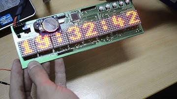 Real-Time clock using PIC16f887 + DS1307 + Led Matrix