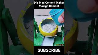 DIY Mini tractor cement maker machine making cement | science project #miniproject