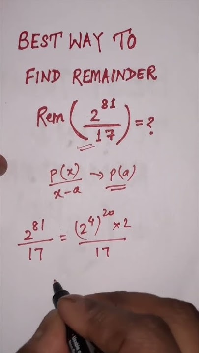 Best Trick To Find Remainder Find Remainder When 2 Raised To Power 81 best-trick-to-find-remainder-find-remainder-when-2-raised-to-power-81