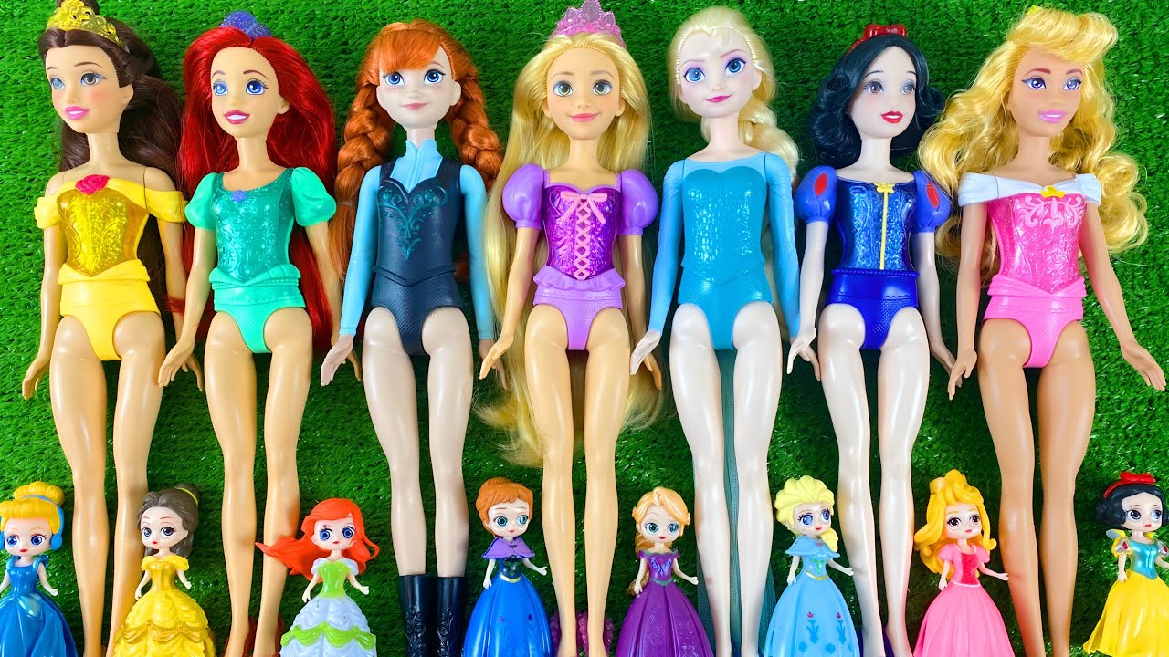Disney Princess Doll Makeover ~ DIY Miniature Ideas for Barbie - Wig, Dress, Faceup, andMore! DIY