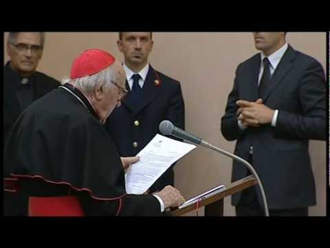 Cardinal Domenico Bartolucci greets the Pope Benedict XVI.