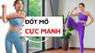 Bài tập giảm mỡ bụng tư thế đứng THẮT EO tại nhà | Hoàng Uyên Yoga