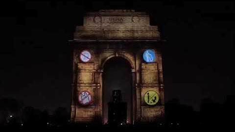 Studio Trika - 3D projection mapping on India Gate 2012