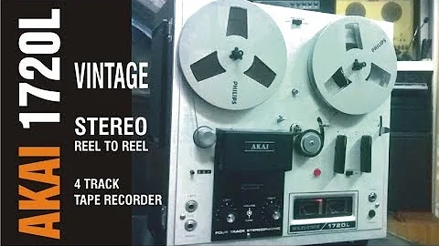 AKAI 1720L VINTAGE STEREO OPEN REEL TO REEL 4 TRACK TAPE RECORDER