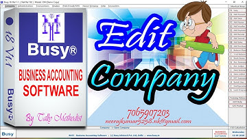 How to edit company details in busy// edit company in hindi Part-3