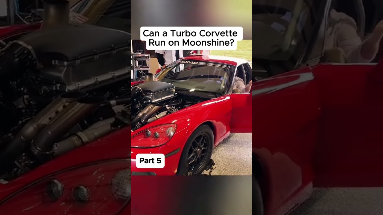 Can a Turbo Corvette Run on Moonshine-p5#cleetusm #cleetusmcfarland #golfcart #fyp #engine