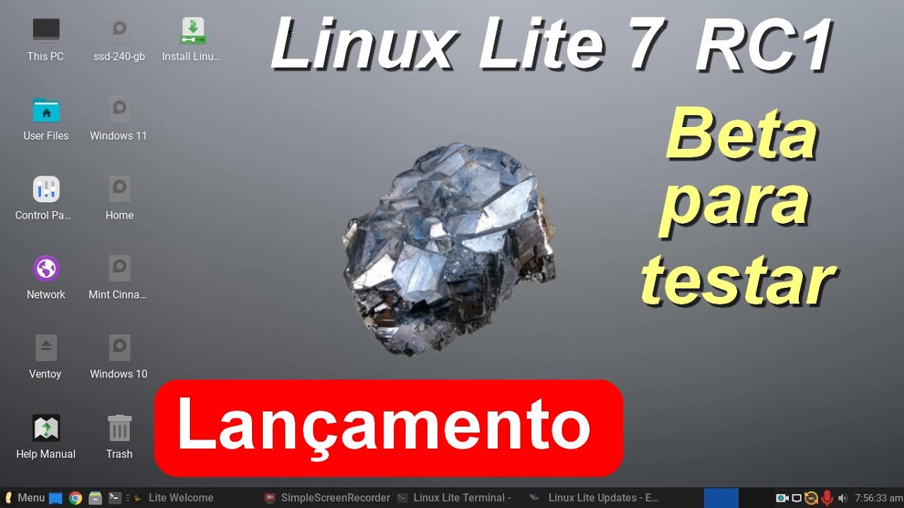 Linux Lite 7 RC1 Versão Beta. Base Ubuntu 24.04. Distro Leve e Rápida ...