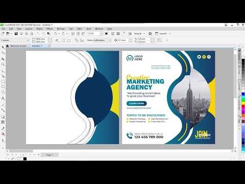 Modern Corporate Flyer Design in CorelDRAW 2026 | Step-by-Step Tutorial