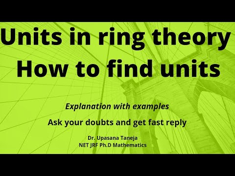 Units in ring
