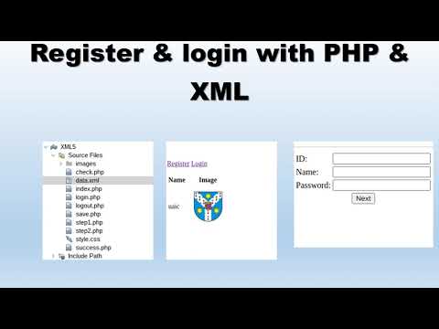 PHP & XML Register Login